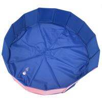 Foldable Pet Dog Swimming House Bed Summer Pool Blue+Red