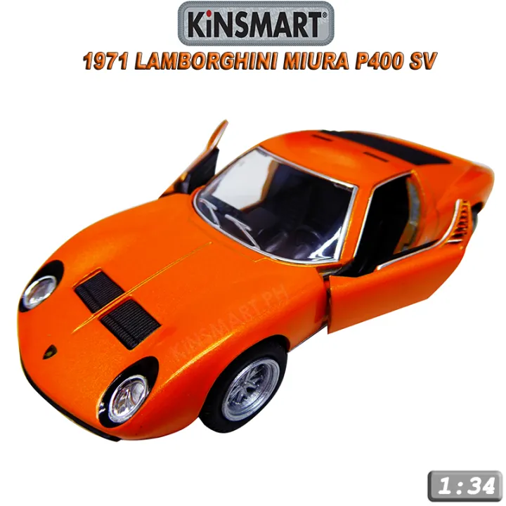 Kinsmart 1:34 1971 Lamborghini Miura P400 SV DieCast Vehicle Cars  Collectible Model RIC (15938) Raion Toys for Kids | Lazada PH