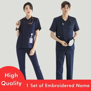 1Set Women Medical Nursing Scrub Suit Uniform Doctor Nurse T Shirt Tops  Pants