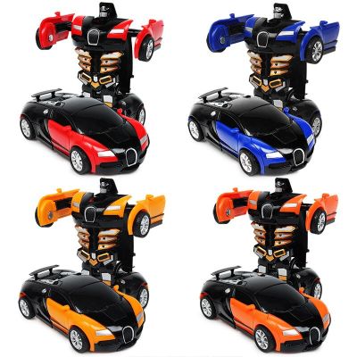 New One-key Deformation Car Toys Automatic Transform Robot Plastic Model Car Funny Diecasts Toy Boys Amazing Gifts Kid Toy