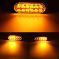 4Pcs 12LED Ultra-Thin StrobeLight รถด้านข้าง Marker Light กระพริบไฟเตือนไฟเลี้ยว Dash Beacon โคมไฟรถบรรทุกโคมไฟ