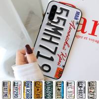 Retro Funny License Plate Number Car Phone Case for Huawei P30 40 20 10 8 9 lite pro plus Psmart2019