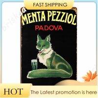 Menta Pezziol Padova Metal Sign Bar Cave Bar ป้ายโปสเตอร์ป้ายดีบุกที่กำหนดเอง 20 * 30 ซม