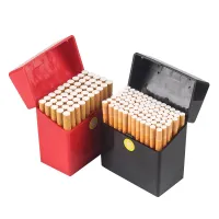 【CW】⊕♈✎  50 In Large Capacity Plastic Coarse Cigaret Storage Moisture-proof Sealed CigaretteCase Accessories