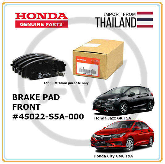 Honda City GM6 T9A Jazz GK T5A 20142019 Front Disc Brake Pad (45022