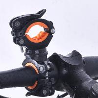 ESLN Bicycle Rotating Light Double Holder Bike LED Front Flashlight Lamp Cycling Pump Handlebar Holder Bicycle Accessories Lights Reflectors