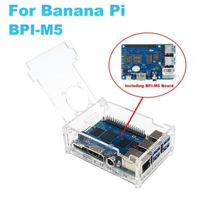 For Banana Pi BPI M5 S905X3 4GB+16G EMMC+Case+Fan+Heat Sink+HD Cable+Power+SD Card+Card Reader Development Board