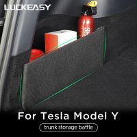 LUCKEASY Auto Accessories Interior For Tesla Model Y 2020-2023 Car Back Trunk Left Side Right Side Storage Partition Decoration