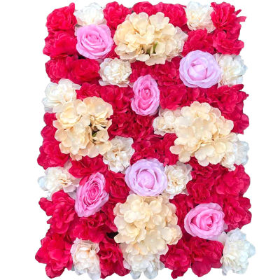 40x60cm Silk Rose Flower Wall Artificial Flowers DIY Wedding Wall Decor Photography Backdrop Baby Shower Hair Salon Background