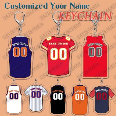 ■☇✢ Basketball Number Name Custom Acrylic Keychain KeyRing Logo Image Text Personalized Popular for Bag Pendant Aaccessories Gift