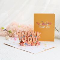 3D Pop Up It Letters Thank You Cards For Business Card With Envelope Postcard Gift Send Holidays Wishes To Teacher Friend Mother Greeting Cards