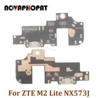 Novaphopat สำหรับ ZTE Nubia M2 Lite NX573J พอร์ตแท่นชาร์ท USB ที่ชาร์จความเร็วสูงเสียบไมค์ไมโครโฟนบอร์ดสายเคเบิลงอได้