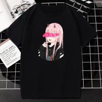 เสื้อยืดโอเวอร์ไซส์Kawaii เสื้อยืด พิมพ์ลายอนิเมะ Darling In The Franxx Cool Zero Two 002 สําหรับผู้ชาย และผู้หญิงS-4XL  41EM