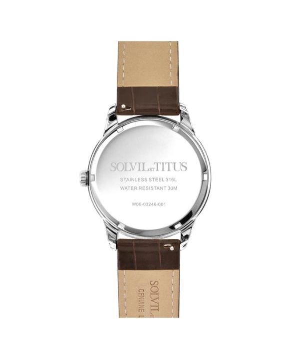 solvil-et-titus-โซวิล-เอ-ติตัส-นาฬิกาผู้ชาย-classicist-มัลติฟังก์ชัน-ระบบควอตซ์-สายหนัง-ขนาดตัวเรือน-44-มม-w06-03256
