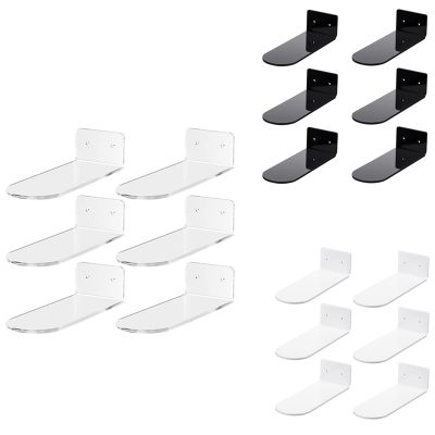 6 Pack Floating Shoe Shelves,Acrylic Wall Mounted Shoe Display Shelves,for Display Collectible Shoe&amp;Sneaker