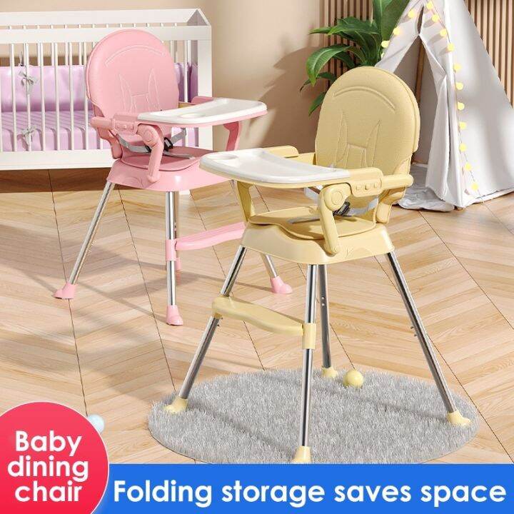 High Chair For Baby Feeding Foldable Baby Chair 3level Adjustment