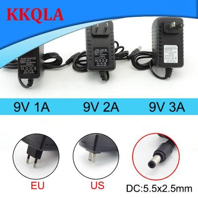 QKKQLA AC 110V 220V to DC 9V 1A 2A 3A 9V2A 9V1A power supply Adapter EU US 1000ma 2000ma 3000ma  Converter Charger for router 5.5x2.5mm