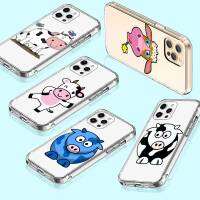 เคสโทรศัพท์ หรับ iPhone 13 14 G9 Moto 12 G8 Play Mini SE Power Max Plus Pro อ่อนนุ่ม โปร่งใส ปก T-120 Cartoon Cow