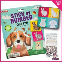 DIY Stick by numbers- Cute Pets- Age 4 +, stickers Kids craft kits, Kids crafts, Kids art and crafts, Kids DIY, Educational craft, craft, Kids toys, Kid DIY, educational fine motor skillstoys