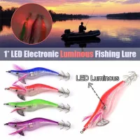 (Ready) Fishing Lure LED Light Electronic Shrimp Squid Jig Hook Bait Fishing Tackle