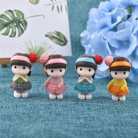 XIAHENO Kawaii DIY รูปปั้นน่ารักสาวนางฟ้าอุปกรณ์ตกแต่งภูมิทัศน์งานฝีมือเรซิ่นรูปแกะสลักประดับต้นไม้แคระขนาดเล็ก