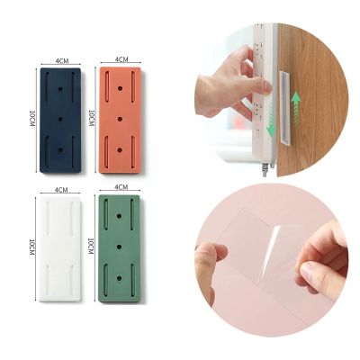 【YF】 Self-adhesive Wall Hook Socket Storage Holder Organizer Fixer Powerful Traceless Wall-mounted Cable Seamless Strip Hold