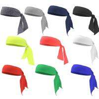 QANGENJU Unisex หมวกกลางแจ้ง หัวผูก Jogging Sport Sweatband ที่คาดผมโจรสลัด ที่คาดผมสำหรับเล่นกีฬา กิ๊บติดผมโยคะ