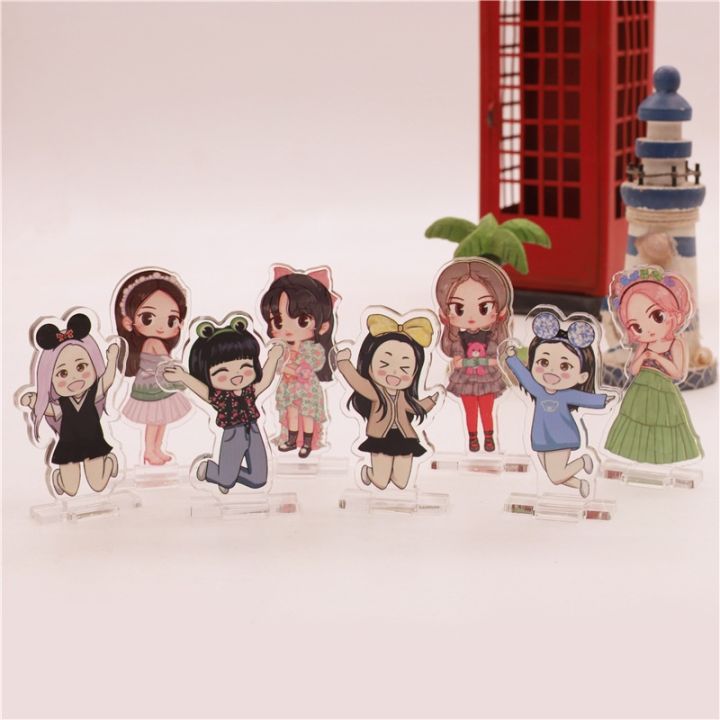 blackpink-lisa-jisoo-jennie-ros-ของเล่นโมเดลหุ่นอะคริลิคพลาสติกคุณภาพสูง