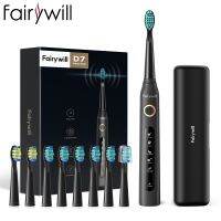 Fairywill D7แปรงสีฟันไฟฟ้าโซนิคสำหรับ S เด็ก5โหมดอุปกรณ์ตั้งเวลาหัวแปรงสีฟันช่วยเพิ่มความขาวพิเศษ8อัน