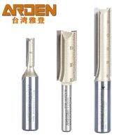 Arden 2 Flutes Straight Bit Carbide Alloy Woodworking Straight Router Bit ยาวใบมีดตัด Slotting แกะสลักเครื่องมือ CNC MDF