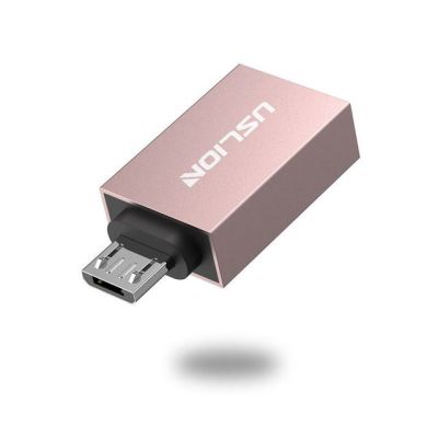 USLION ตัวแปลงไดรฟเวอร์ OTG Micro USB อะแดปเตอร์ OTG USB เป็น USB ตัวแปลง3.0สายสำหรับข้อมูลโทรศัพท์แอนดรอยด์ตัว Xiaomi อะแดปเตอร์สำหรับ Samsung ขนาดเล็ก