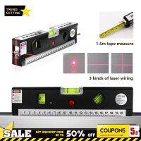 4 In 1ตลับเมตรระดับขอบฟ้าแนวตั้งการวัด Aligner Blister Line Marking Ruler เครื่องมือปูกระเบื้อง