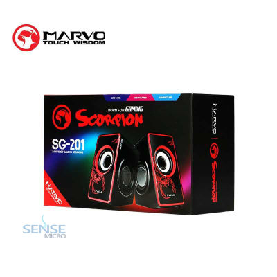 Marvo Speaker USB ลำโพงคอม รุ่น SG-201 (สีเเดง)
