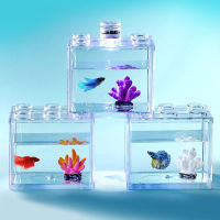 ตู้ปลาสก์ท็อปพิพิธภัณฑ์สัตว์น้ำ Betta Splendens สำนักงาน B Etta พืชน้ำปลาประดับด้วยโคมไฟสร้างสรรค์อุปกรณ์พิพิธภัณฑ์สัตว์น้ำ