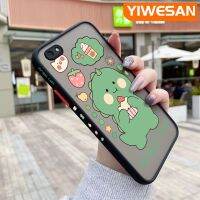 YIWESAN เคสสำหรับ OPPO A77 F3 F3พลัสเคสลายการ์ตูนน้อยน่ารักไดโนเสาร์ดีไซน์ใหม่ฝ้าเนื้อซิลิโคนขอบเคสนิ่มใส่โทรศัพท์เคสป้องกันทนแรงกระแทกเลนส์กล้องถ่ายรูป