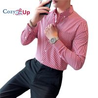 Cozy Up เสื้อเชิ้ตแขนยาวสไตล์อังกฤษผู้ชายลายผ้าบาติก Casual Lapel