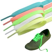 1คู่100120แบน Luminous Runner รองเท้า Laces ความปลอดภัย Luminous Glowing Shoelaces Unisex สำหรับกีฬาบาสเกตบอล Shoes