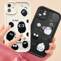 เคส RouJiang สำหรับ iPhone 15 14 13 12 11 Pro Max Xr Xs Max 7 8 Plus SE 2020Apple เคสโทรศัพท์ป้องกันกรอบเลนส์ลูกกลมสีดำถ่านหินขนาดเล็ก