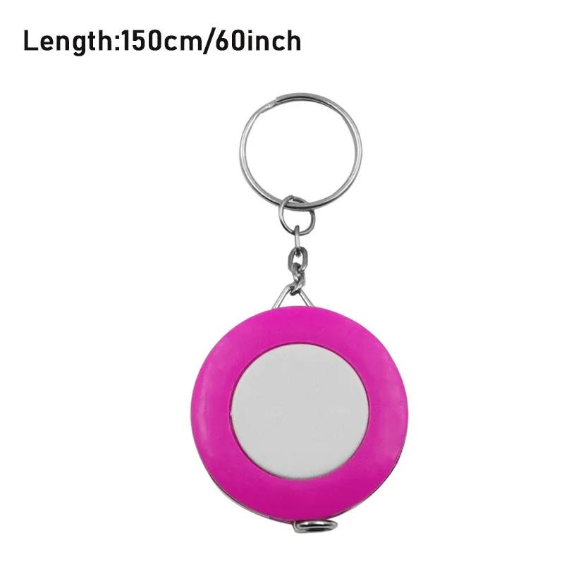 Candy Colored Circular Tape Measure Keychain Tape Measure 1.5m
