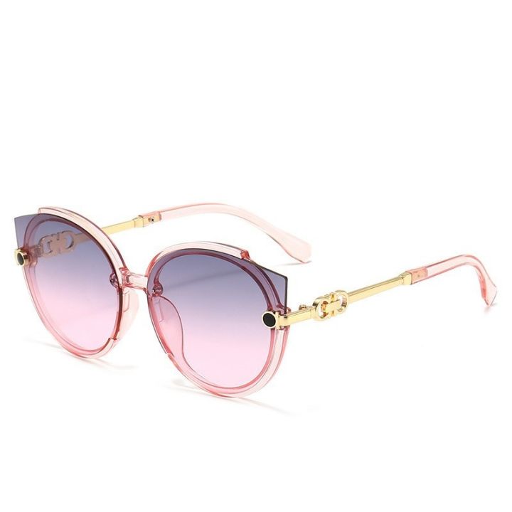 2022-new-vintage-cat-eye-round-sunglasses-women-39-s-korean-version-metal-rimless-gradient-sun-glasses-luxury-shades-uv400