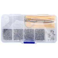 Eyeglass Sunglass Repair Kit with Screws Tweezers Screwdriver Tiny Mini Screws Nuts Assortment Glasses Repair Nose Pads