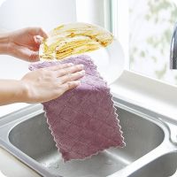 Super Absorbent Microfiber kitchen dishCloth Tools,Tableware Household Cleaning Towel Cloth