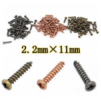 WK-50pcs Electric Guitar Tuning Peg Screw Guitar Button Screw Mounting Screw 2.2mm×11mm