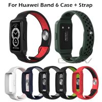 ❏ สายนาฬิกาข้อมือซิลิโคนระบายอากาศสําหรับ Huawei Band 6 Wristband