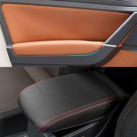 Armrest Leather Covers For VW Golf 7 2014 2015 2016 Interior Door / Center Armrest Panel Cover Protect Trim only LHD 4Doors car Pipe Fittings Accessor