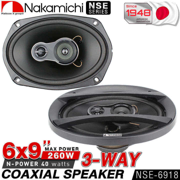 nakamichi-nse6918-ลำโพง-แกนร่วม-6x9นิ้ว-3ทาง-จำนวน1คู่-260w-max-40w-rms-ดอกลำโพง-ลำโพงรถยนต์-ลำโพง-แกนร่วม