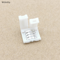 Witkitty 10pcs RGBW LED CONNECTOR 10mm 4Pin ตัวเชื่อมต่อบัดกรีฟรีสำหรับ5050 3528 LED SINGLE Color RGB rgbww Strip LIGHT