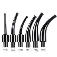 【YF】 1pcs Black Acrylic Mouthpieces Pipe Stems Tobacco Stem for Smoking Tool Accessories Bent Taper 9mm Filter Holder