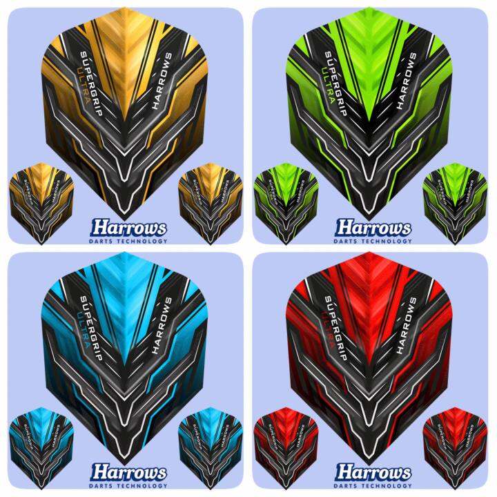 HARROWS SUPERGRIP ULTRA STANDARD DART FLIGHTS 100 micron 3 pcs