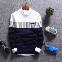 2021 New Mens Autumn Winter Pullover Wool Slim Fit Striped Knitted Sweaters Mens Brand Clothing Casual pull homme hombre